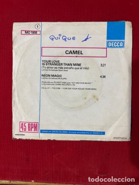Discos de vinilo: CAMEL - YOUR LOVE IS STRANGER THAN MINE - SINGLE - Foto 3