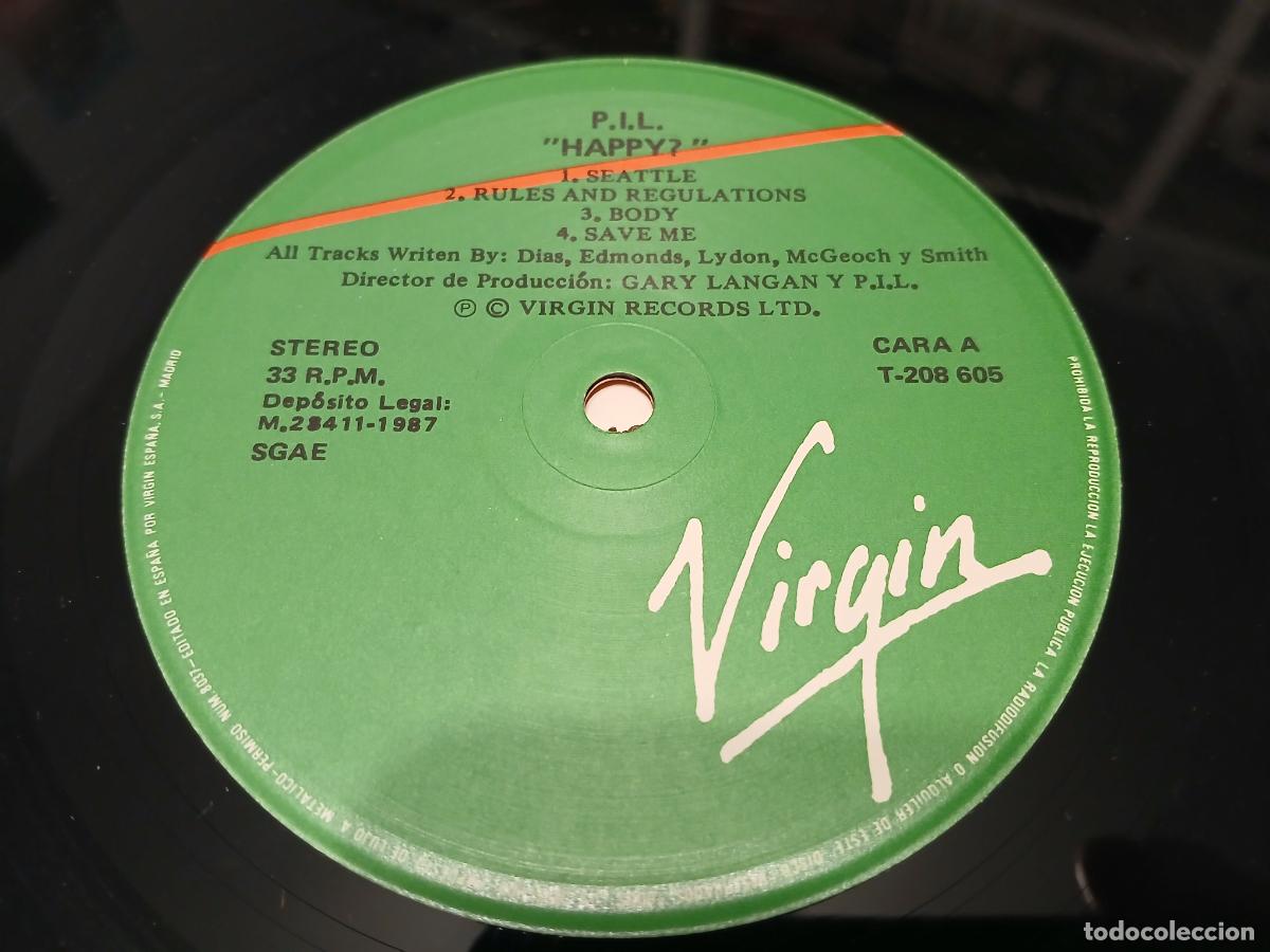 Discos de vinilo: PUBLIC IMAGE LIMITED -HAPPY?- (1987) LP DISCO VINILO - Foto 2