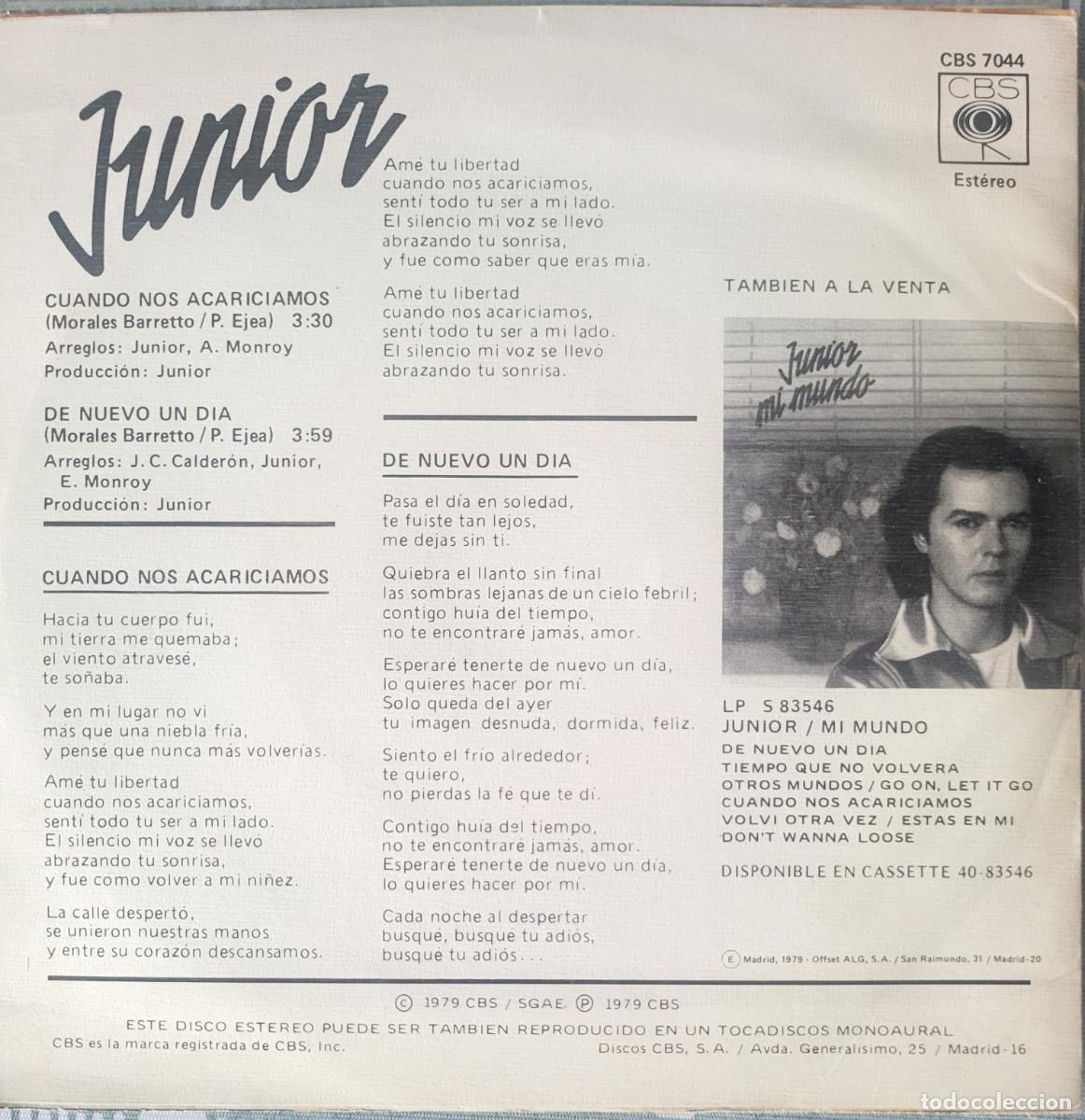 Discos de vinilo: Junior single sello CBS editado en Espa&ntilde;a a&ntilde;o 1979... - Foto 2