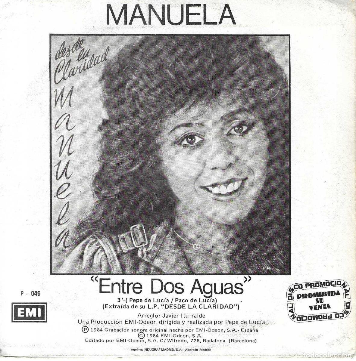 Discos de vinilo: MANUELA - ENTRE DOS AGUAS - EMI - 1984 - Foto 4