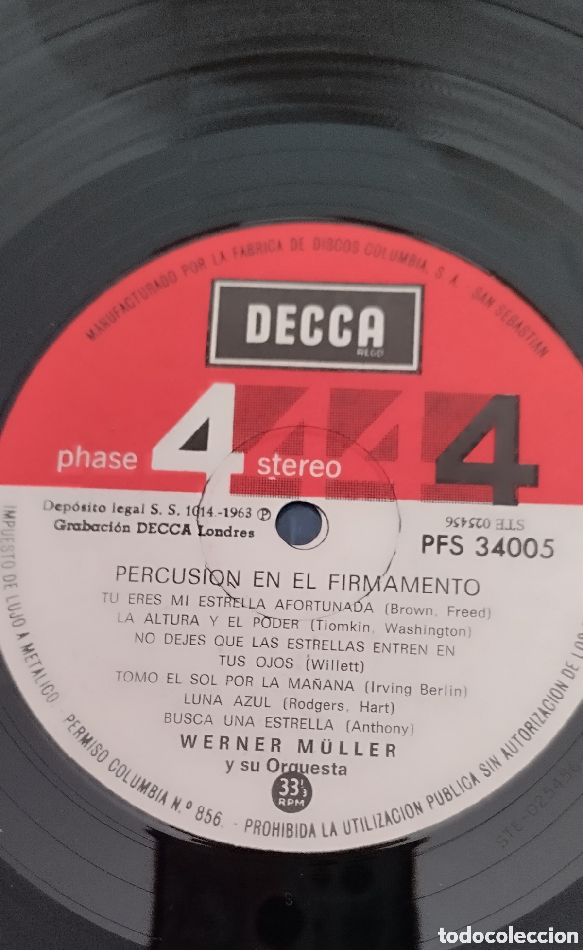 Discos de vinilo: PERCUSI&Oacute;N EN EL FIRMAMENTO - Foto 3