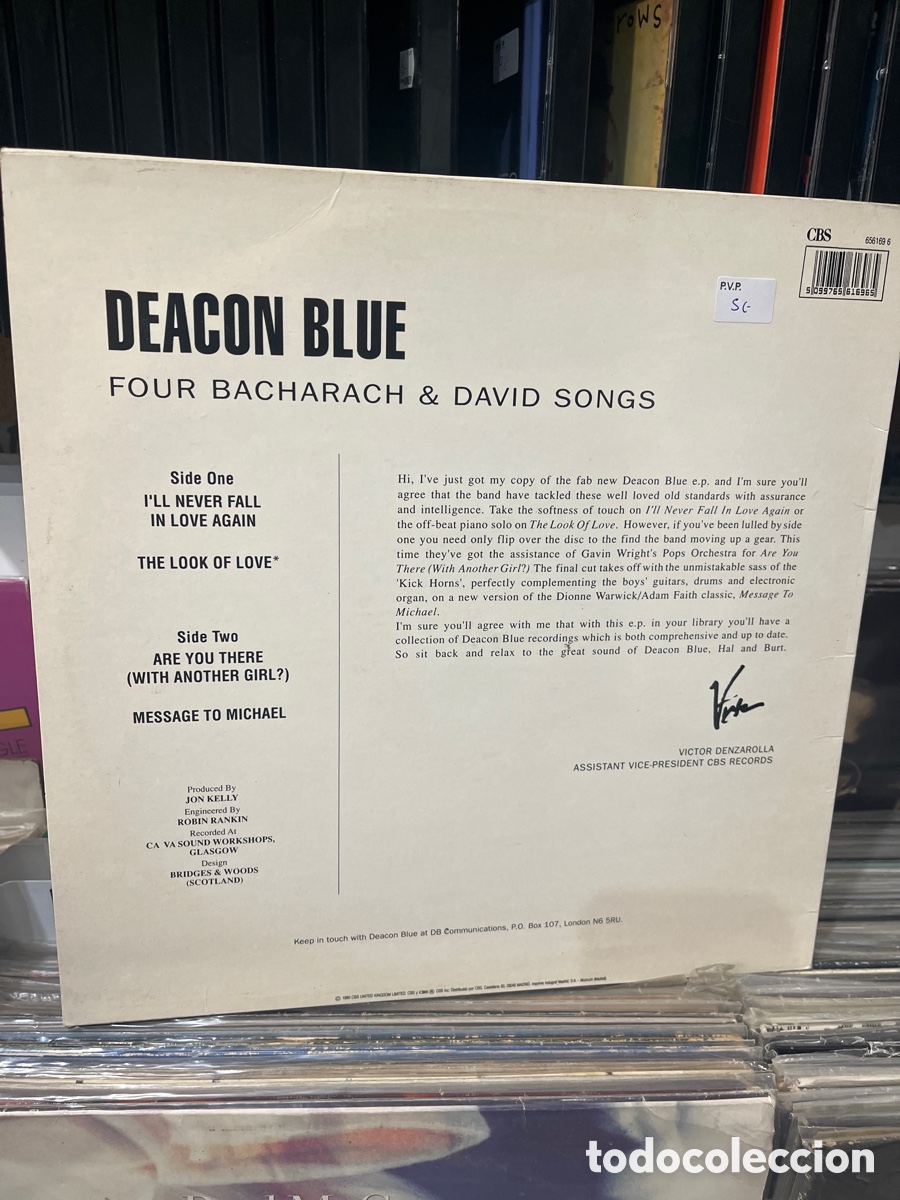 Discos de vinilo: deacon blue four bacharach & david songs - Foto 2