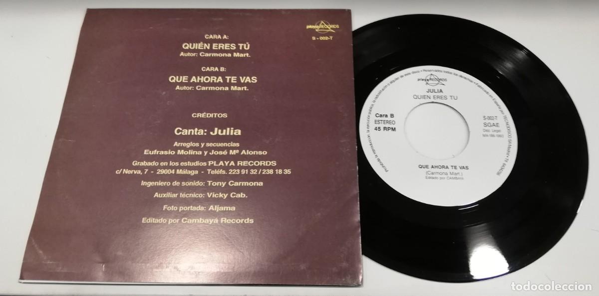 Discos de vinilo: SCO105-Julia - Quien Eres Tu (7&rdquo;) - Foto 2