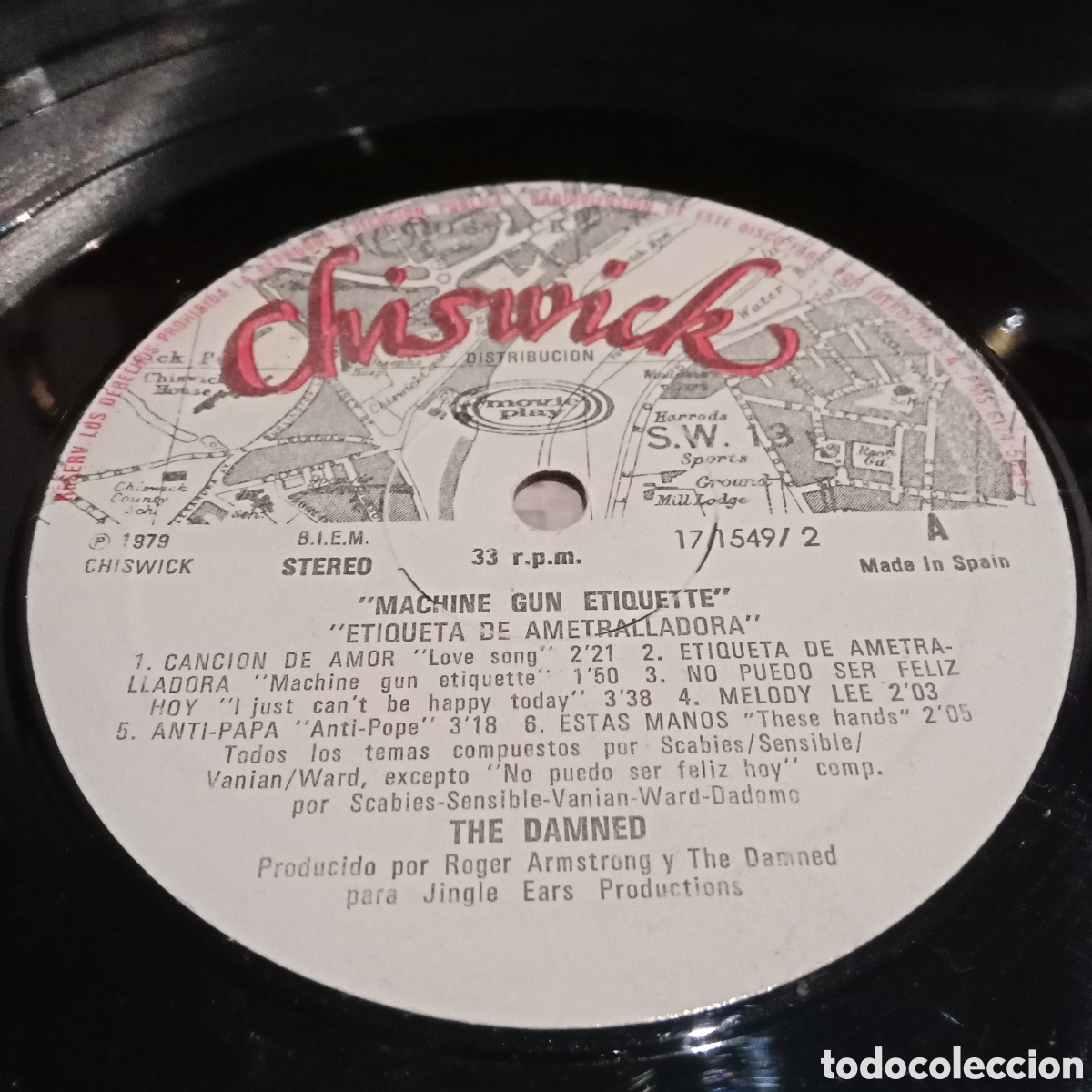 Discos de vinilo: THE DANMED - MACHINE GUN ETIQUETTE - LP - Foto 8