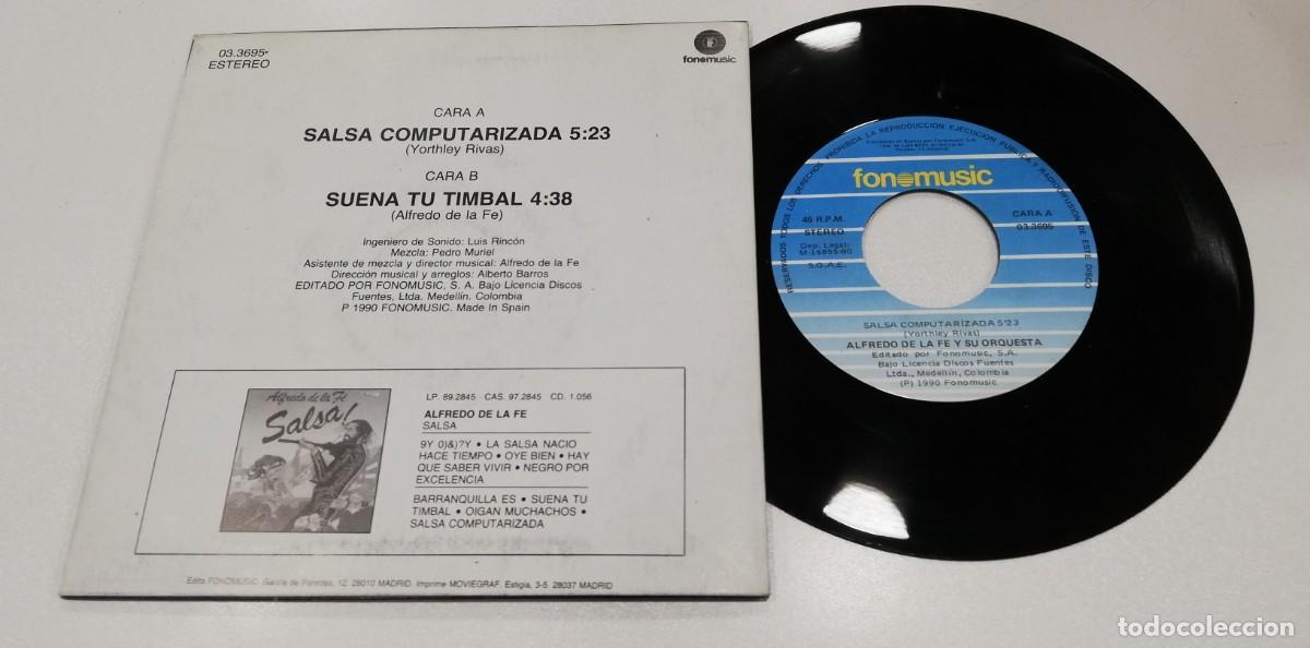 Discos de vinilo: SCO105-Alfredo De La F&eacute; - Salsa! (7&rdquo;, Single) - Foto 2