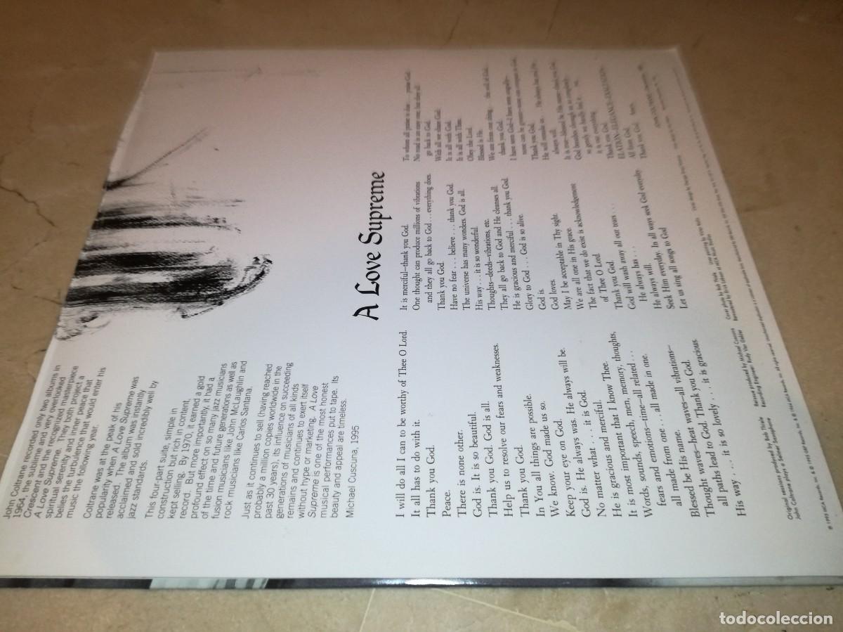 Discos de vinilo: JOHN COLTRANE-A LOVE SUPREME-EDICI&Oacute;N LIMITADA DE 1995 - Foto 2