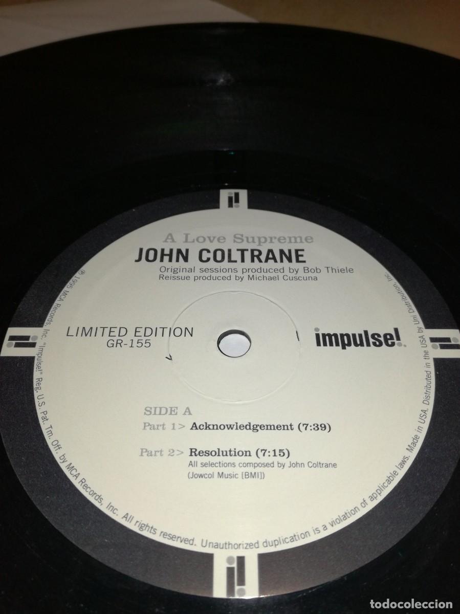 Discos de vinilo: JOHN COLTRANE-A LOVE SUPREME-EDICI&Oacute;N LIMITADA DE 1995 - Foto 3