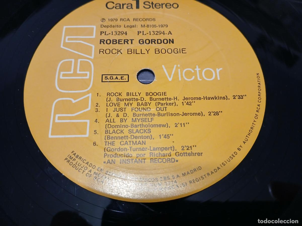 Discos de vinilo: ROBERT GORDON -ROCK BILLY BOOGIE- (1979) LP DISCO VINILO - Foto 3
