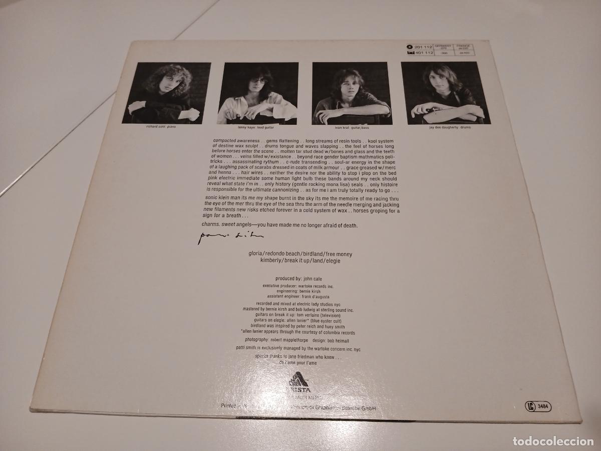 Discos de vinilo: PATTI SMITH -HORSES- LP DISCO VINILO - Foto 6