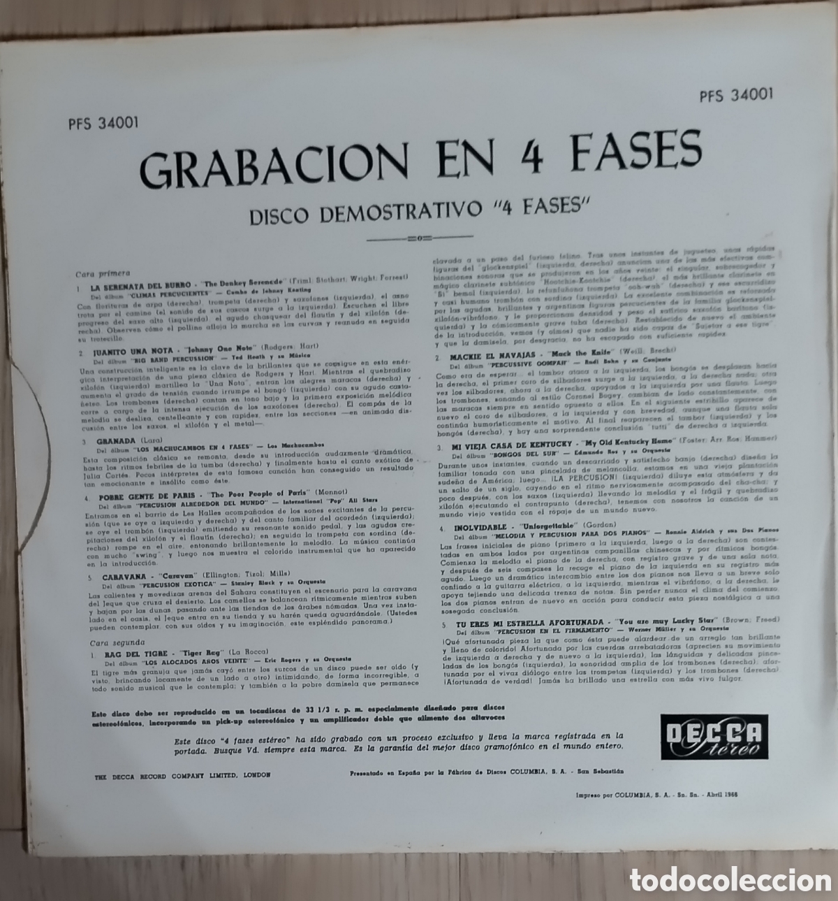 Discos de vinilo: GRAVACI&Oacute;N EN 4 FASES - Foto 2