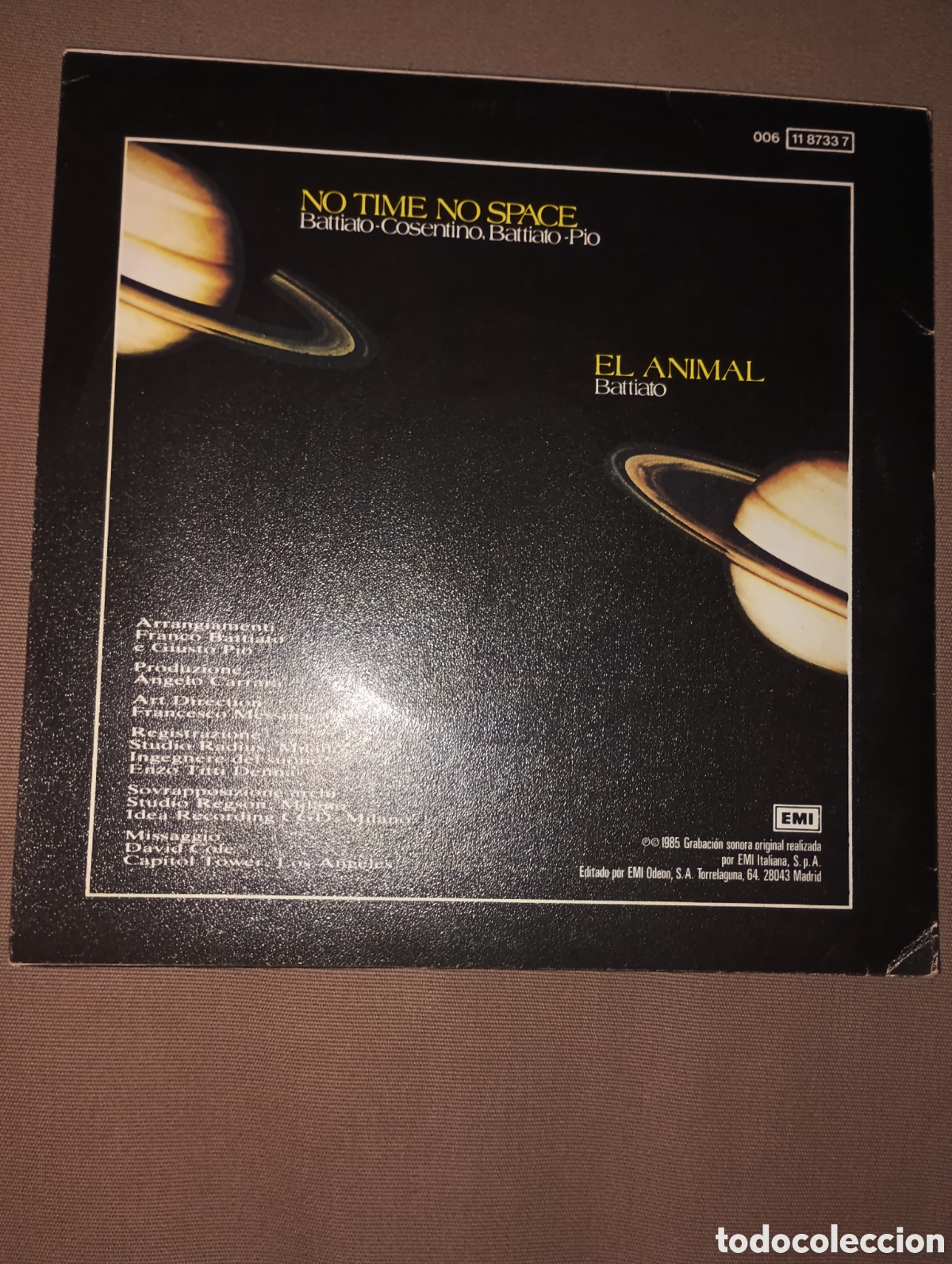 Discos de vinilo: Franco Battiato. &rdquo; No time , no space - Foto 2