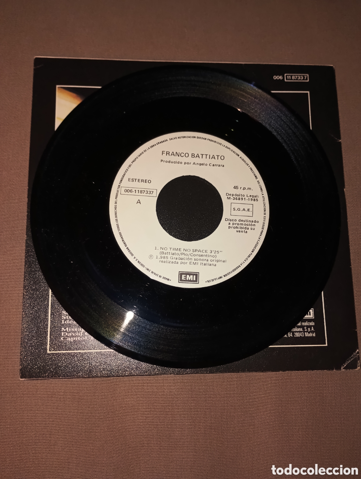 Discos de vinilo: Franco Battiato. &rdquo; No time , no space - Foto 3