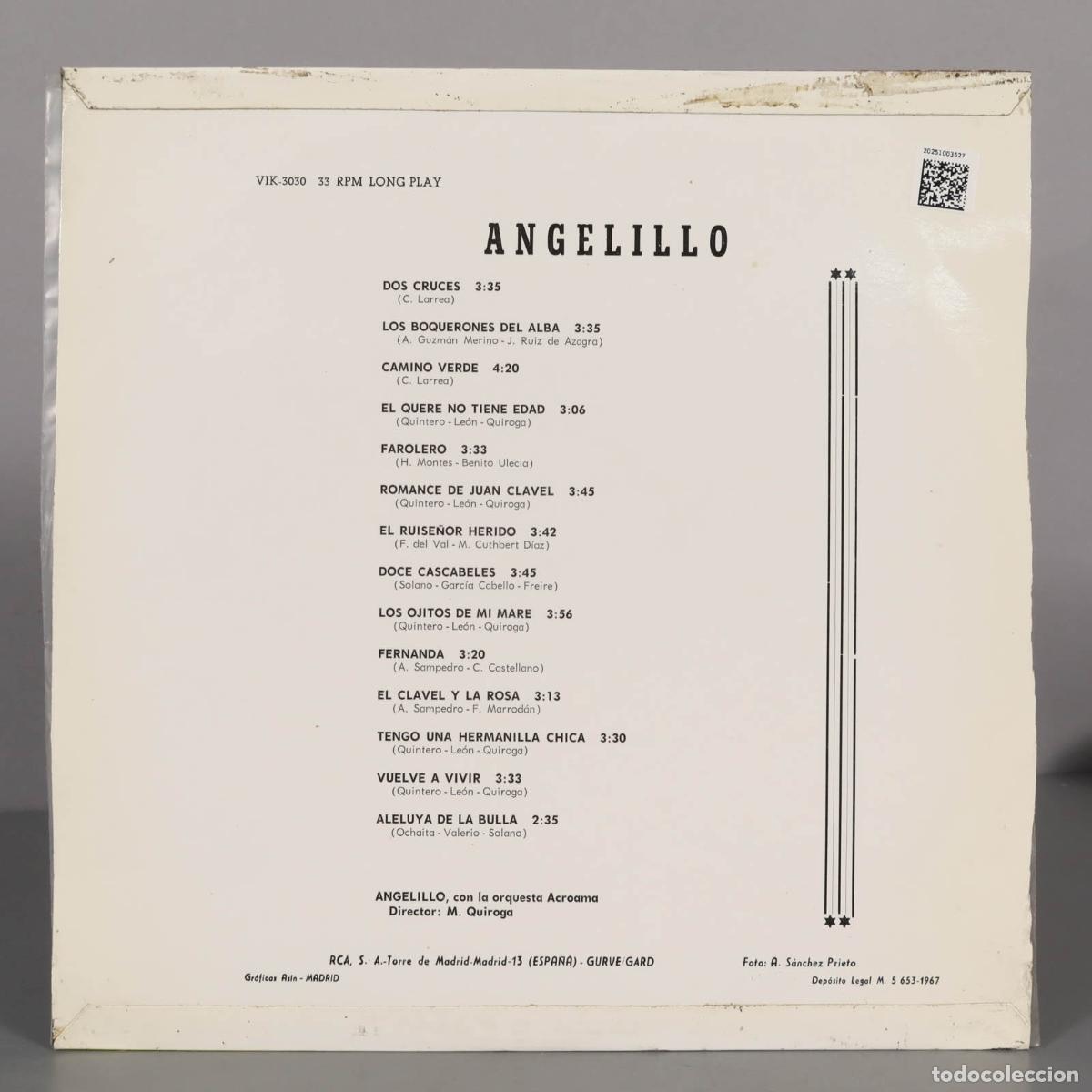 Discos de vinilo: LP. Angelillo &ndash; Angelillo - Foto 2