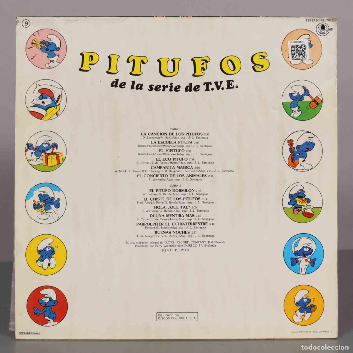Discos de vinilo: LP. Pitufos &ndash; Pitufos De La Serie De T.V.E. - Foto 2