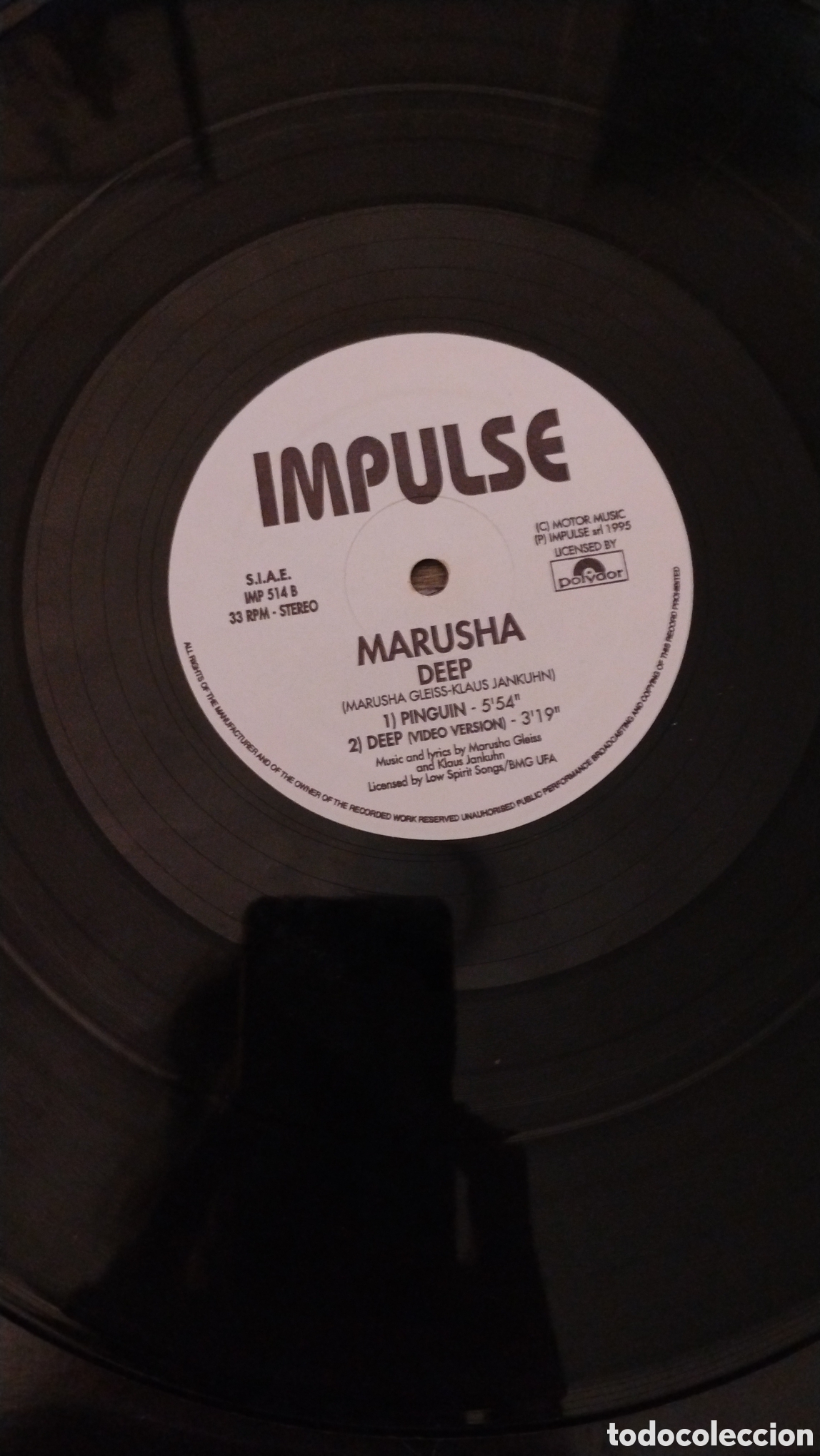 Discos de vinilo: MARUSHA-DEEP-MAXI-IMPULSE/ITALY-PLS 575 - Foto 5