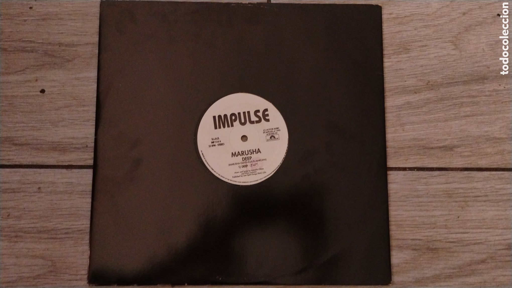 Discos de vinilo: MARUSHA-DEEP-MAXI-IMPULSE/ITALY-PLS 575 - Foto 1