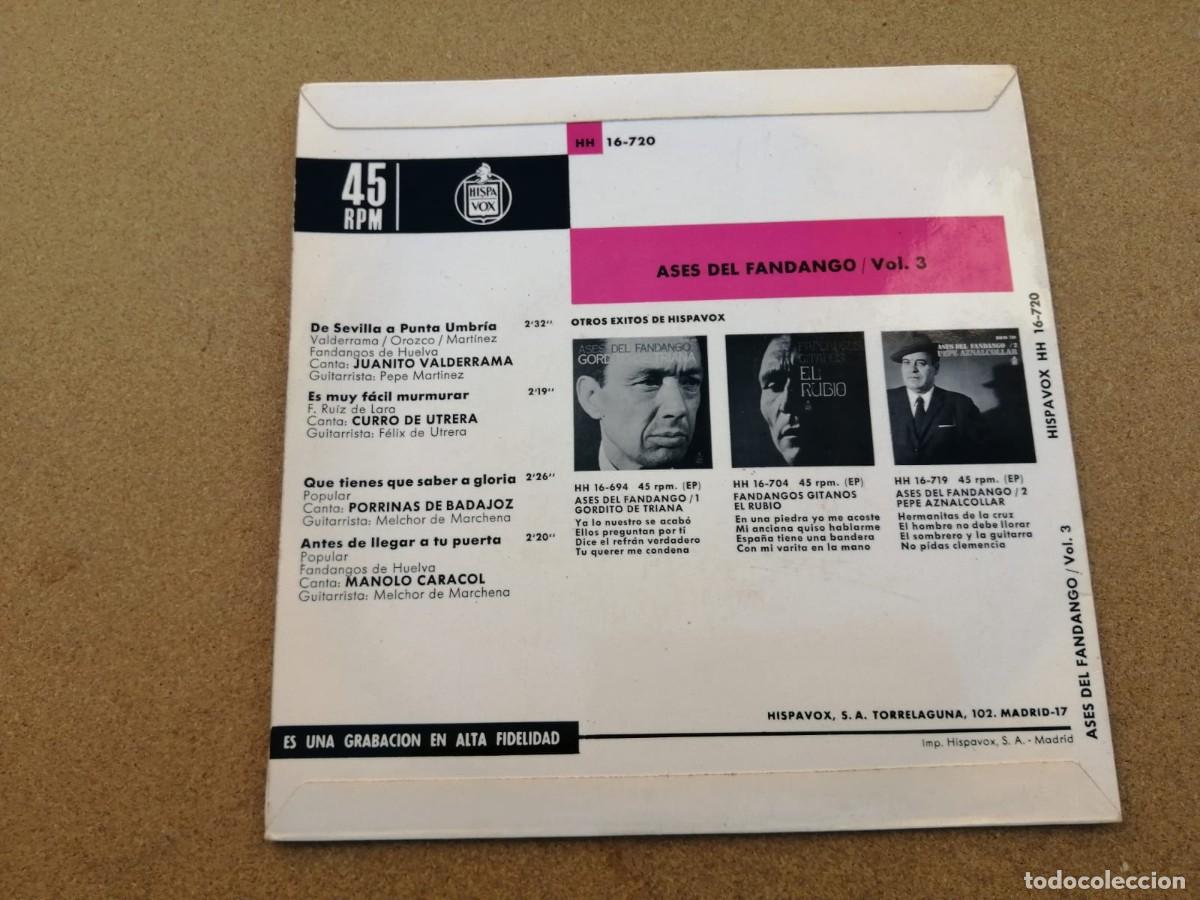 Discos de vinilo: DISCO SINGLE GABRIEL MORENO (FANDANGOS) - Foto 2