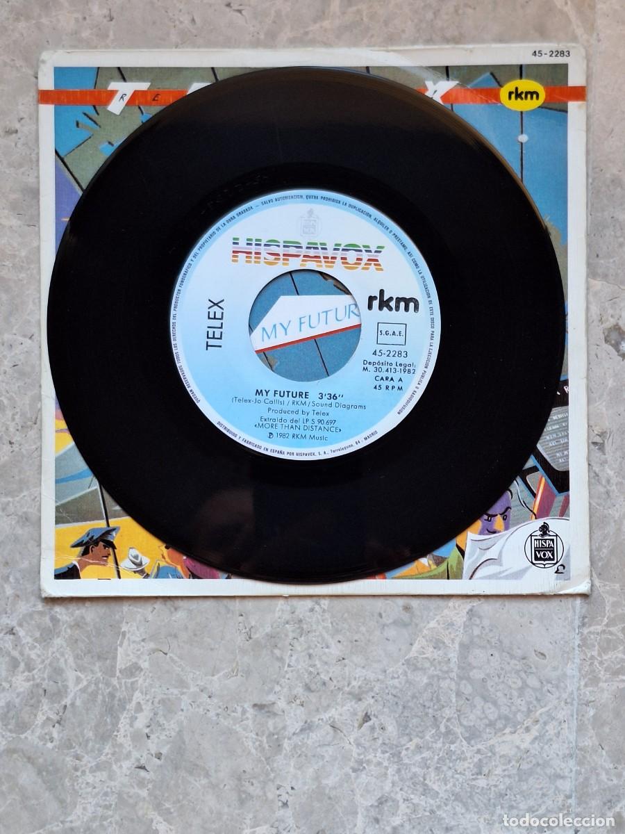 Discos de vinilo: TELEX. MY FUTURE / TROPPICAL.7 SINGLE HISPAVOX, 1982. SPAIN. - Foto 3
