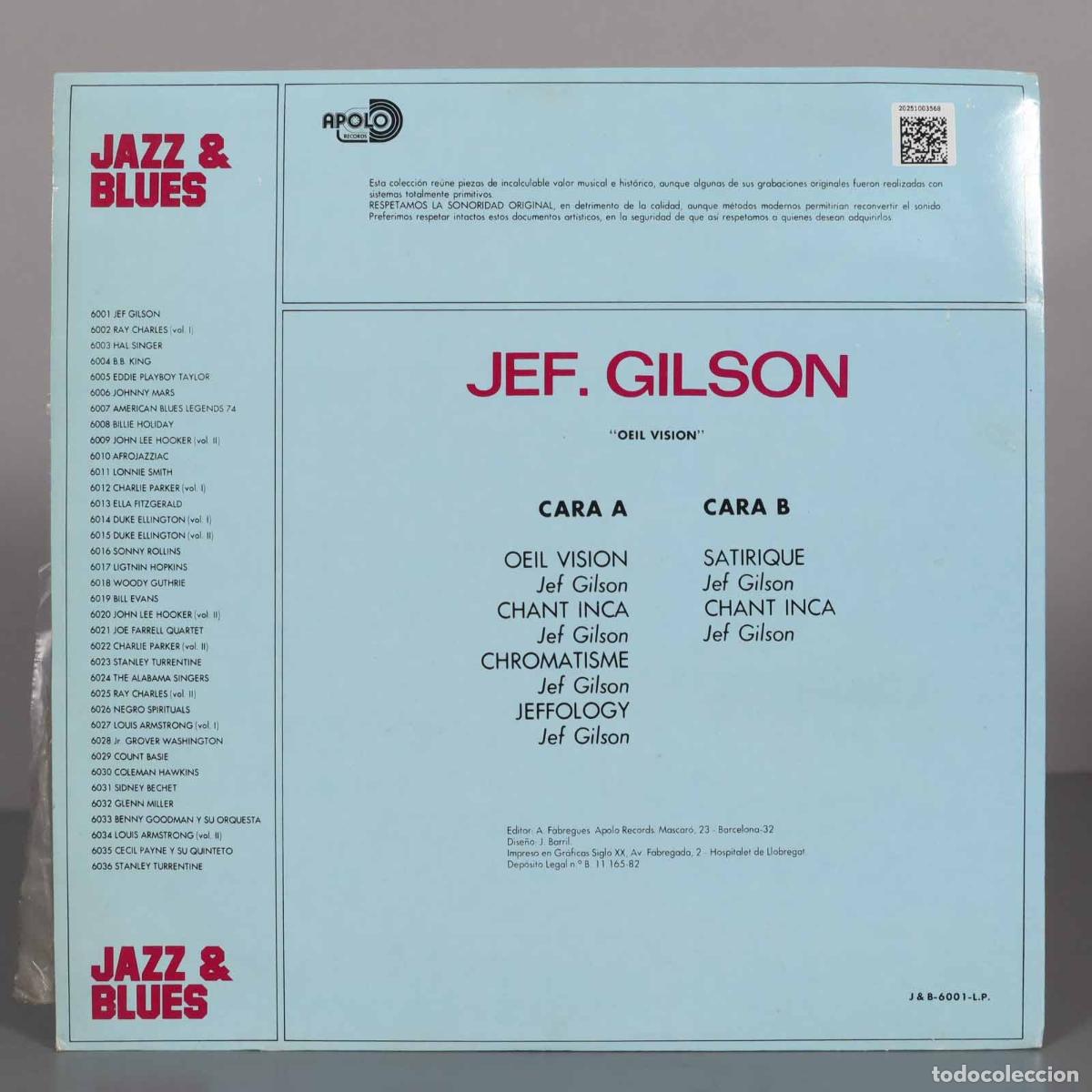 Discos de vinilo: LP. Jef Gilson &ndash; &OElig;il Vision - Foto 2