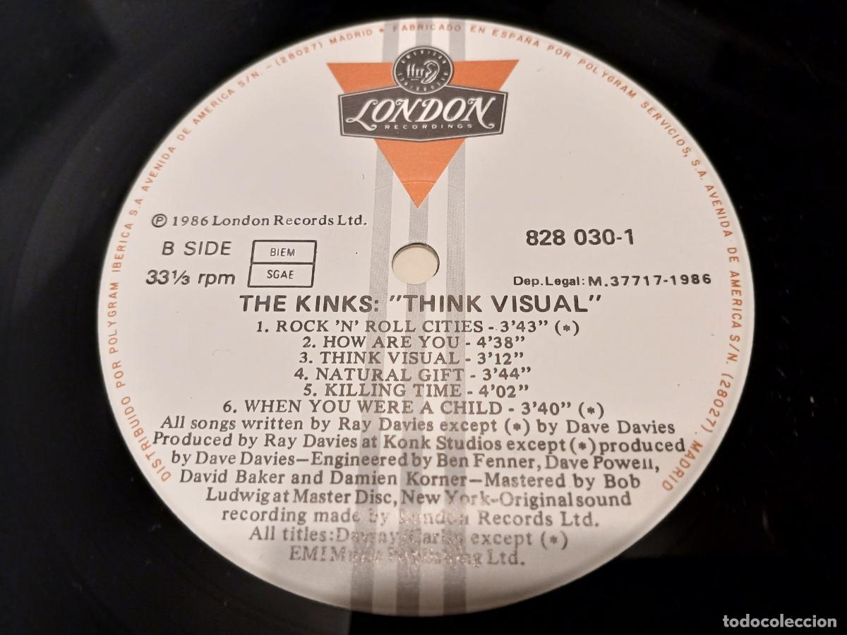 Discos de vinilo: THE KINKS -THINK VISUAL- (1986) LP DISCO VINILO - Foto 2