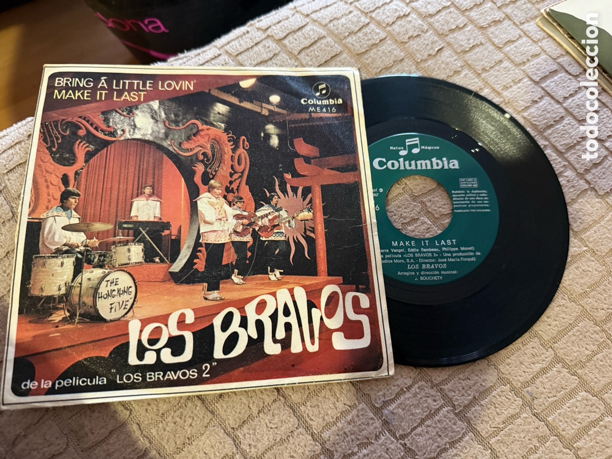 Discos de vinilo: Single Los Bravos Bring a Little Lovin - Foto 1