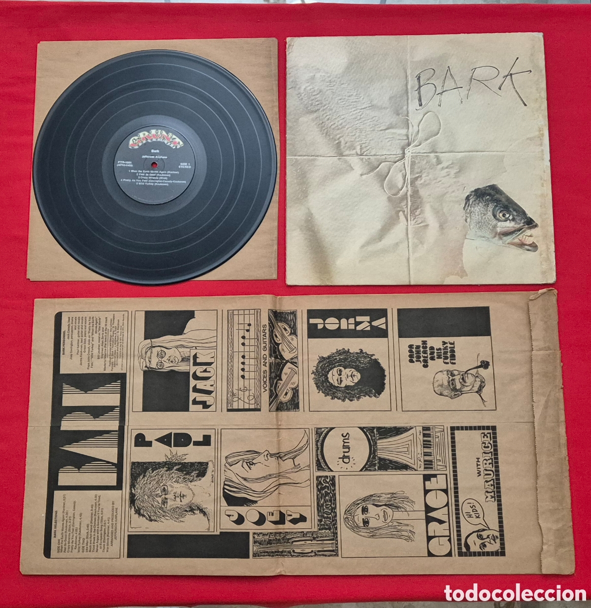 Discos de vinil: Jefferson Airplane &ndash; Bark lp 1&deg; Edicion USA