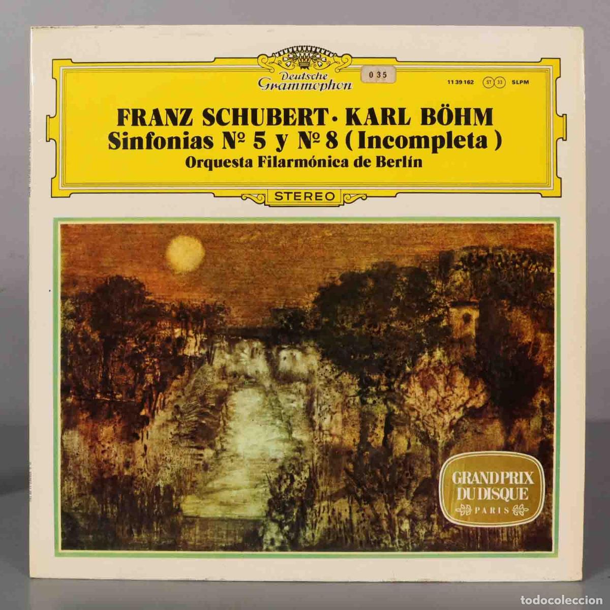 Discos de vinil: LP. B&ouml;hm, Orquesta Filarm&oacute;nica de Berl&iacute;n &ndash; Sinfon&iacute;as No.5 Y No.8 (Incompleta) SCHUBERT