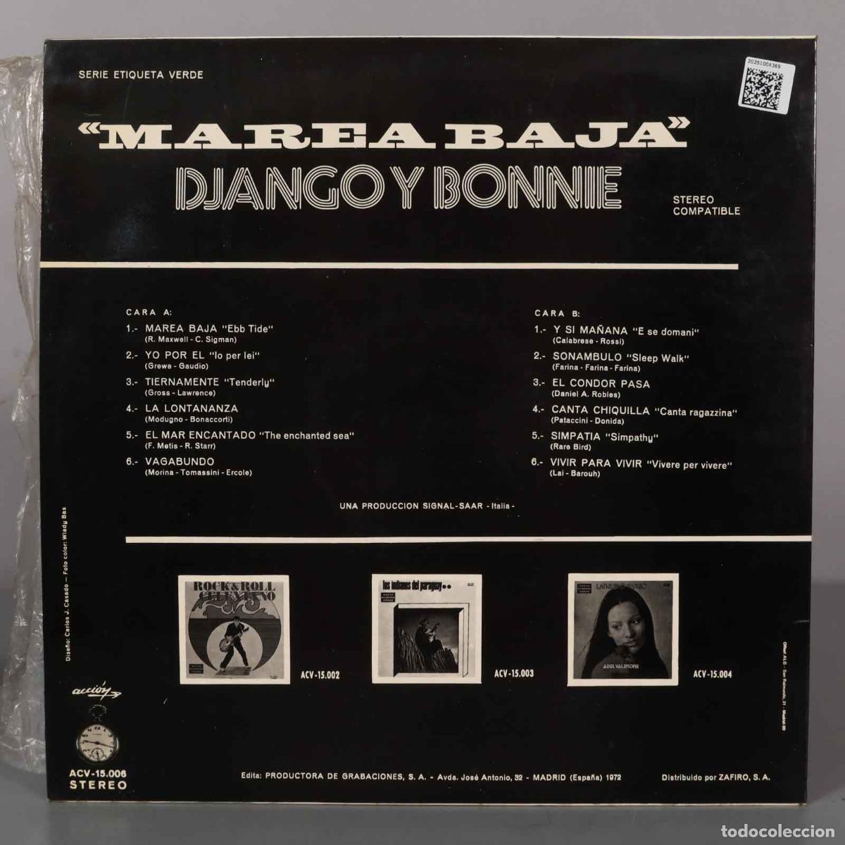 Discos de vinilo: LP. Django Y Bonnie &ndash; Marea Baja - Foto 2