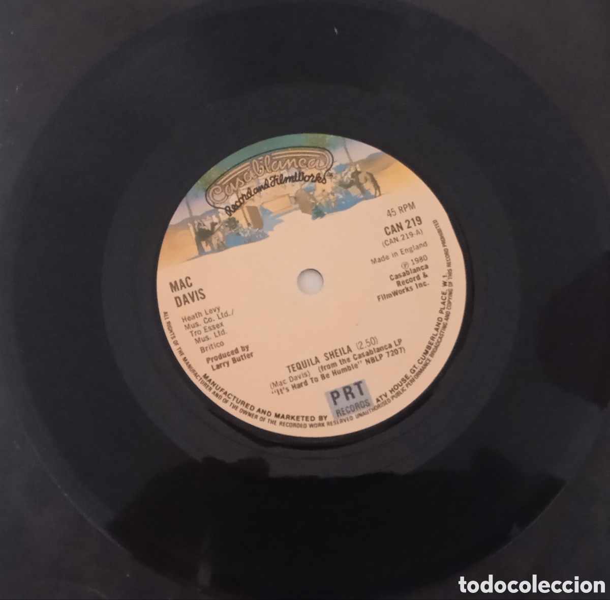 Discos de vinilo: MAC DAVIS - Tequila Sheila (1980) single - Foto 3