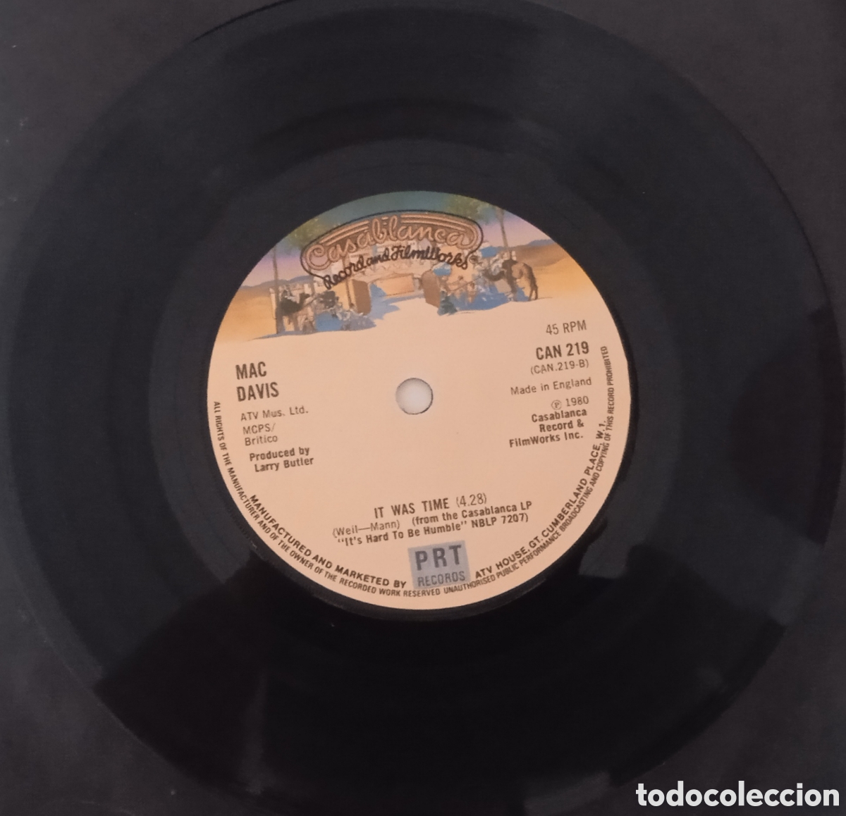 Discos de vinilo: MAC DAVIS - Tequila Sheila (1980) single - Foto 4