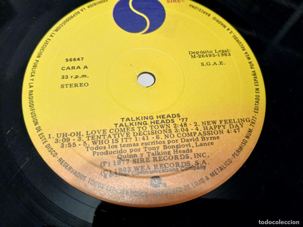 Discos de vinilo: TALKING HEADS-TALKING HEADS- (1983) LP DISCO VINILO - Foto 3