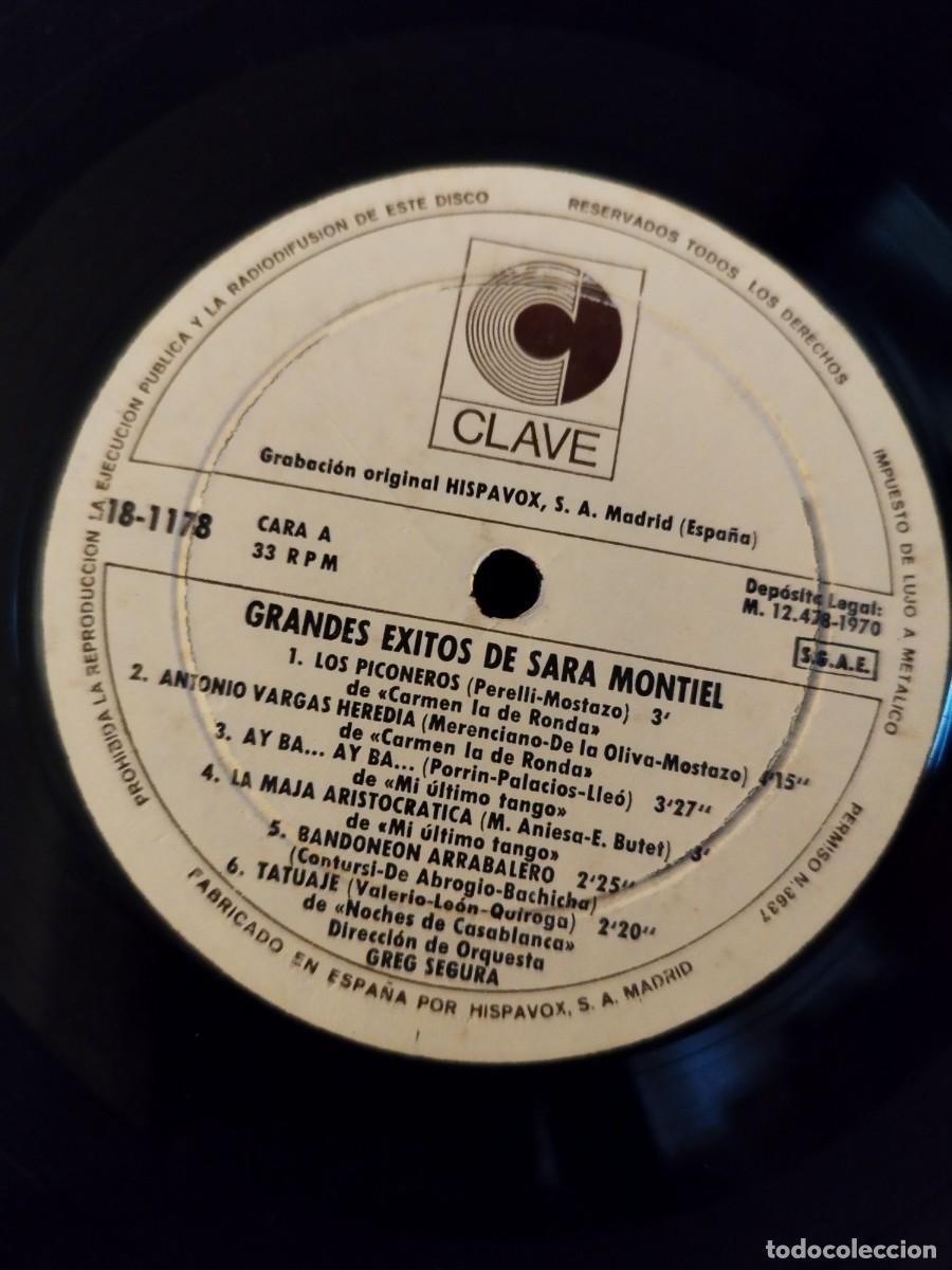 Discos de vinilo: Sara Montiel, grandes &eacute;xitos. Vinilo Lp. - Foto 2