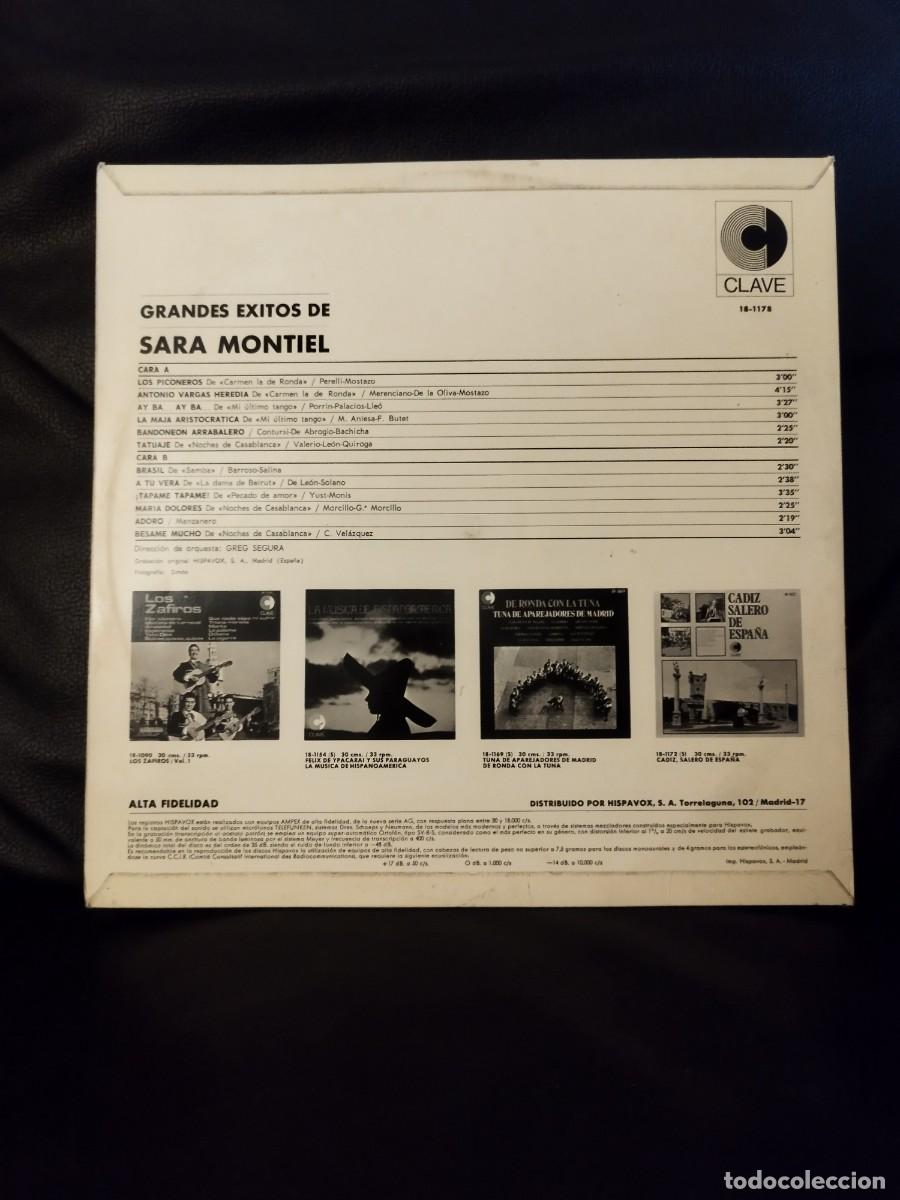Discos de vinilo: Sara Montiel, grandes &eacute;xitos. Vinilo Lp. - Foto 3