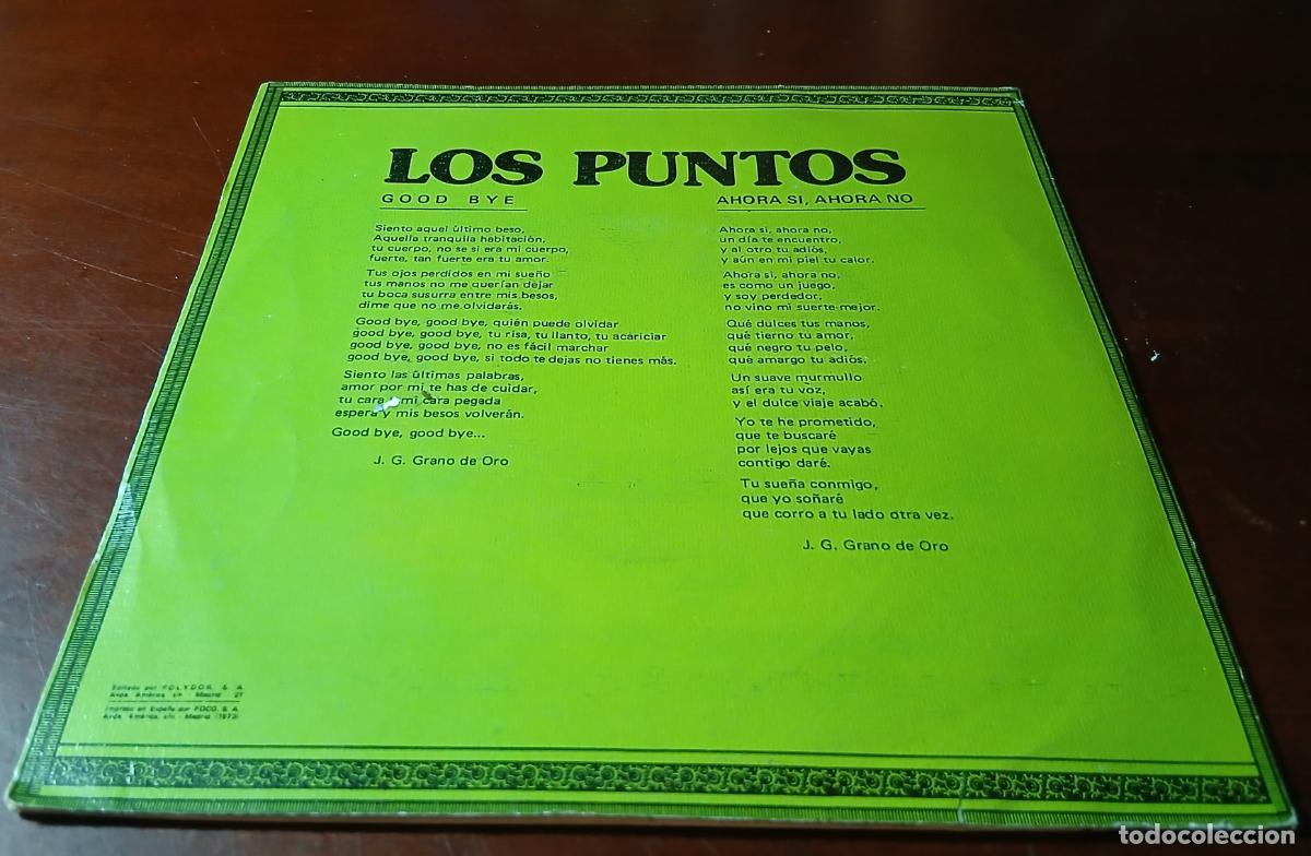 Discos de vinilo: LOS PUNTOS - GOOD BYE - 1973 - SINGLE - Foto 2