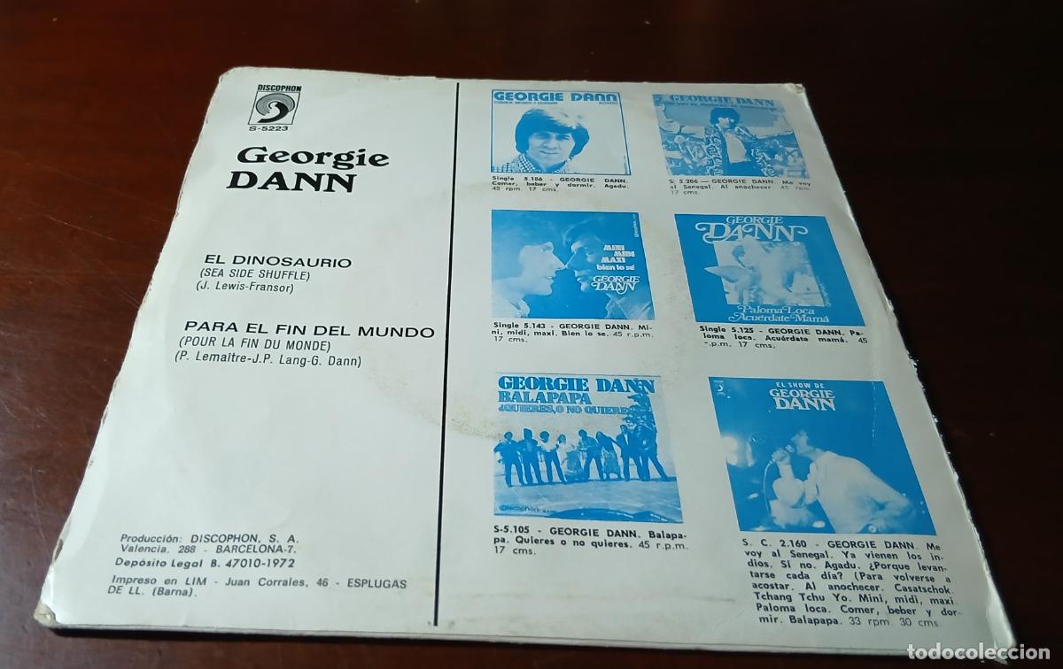 Discos de vinilo: GEORGIE DANN - EL DINOSAURIO - 1972 - SINGLE - Foto 2