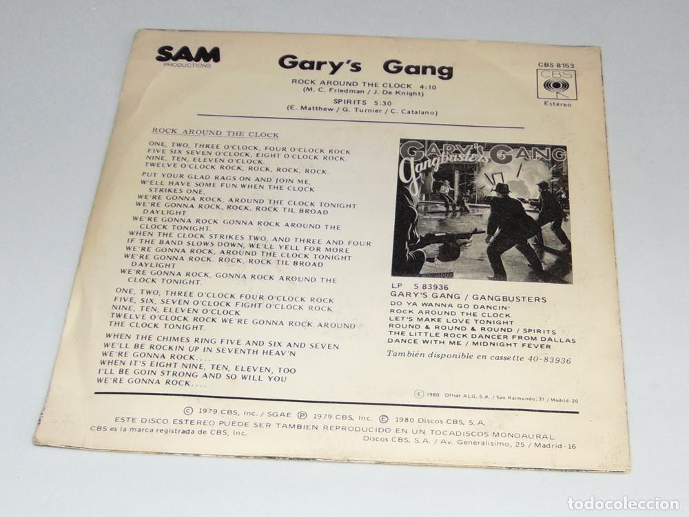 Discos de vinilo: GARYS GANG - ROCK AROUND THE CLOCK - SINGLE 1979 - Foto 2