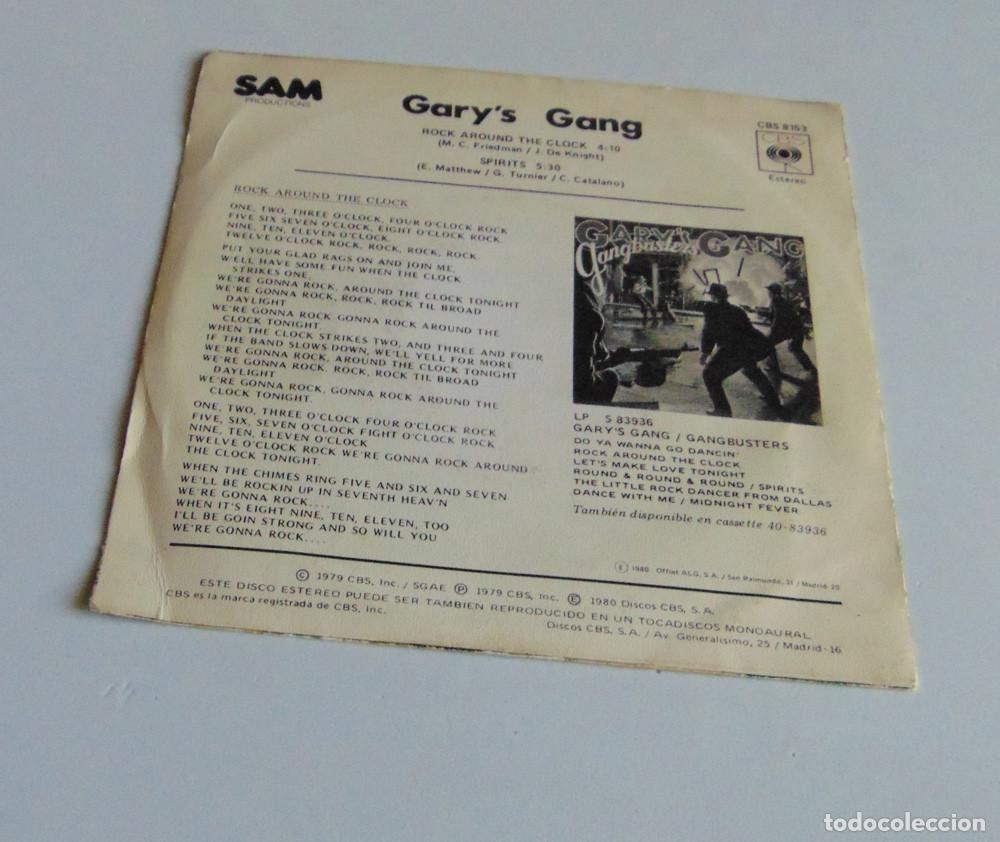 Discos de vinilo: GARYS GANG - ROCK AROUND THE CLOCK - SINGLE 1979 - Foto 4