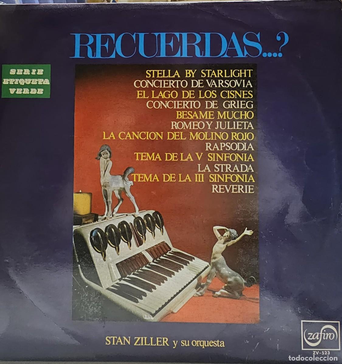 Discos de vinilo: Vinilo Recuerdas...? Stan Ziller - Foto 1