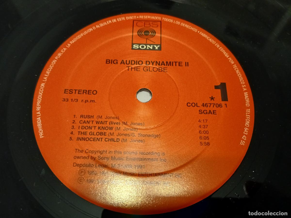 Discos de vinilo: BIG AUDIO DYNAMITE II -THE GLOBE- (1991) LP DISCO VINILO - Foto 3