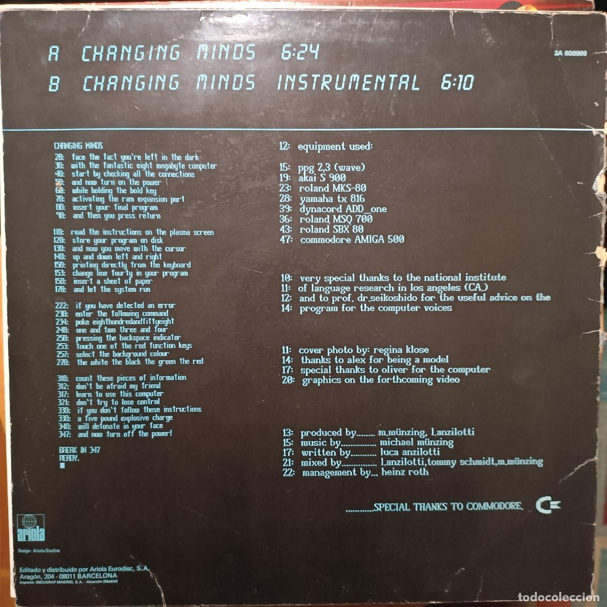 Discos de vinilo: 16 BIT &ndash; Changing Minds MAXI SINGLE 1987 - Foto 2