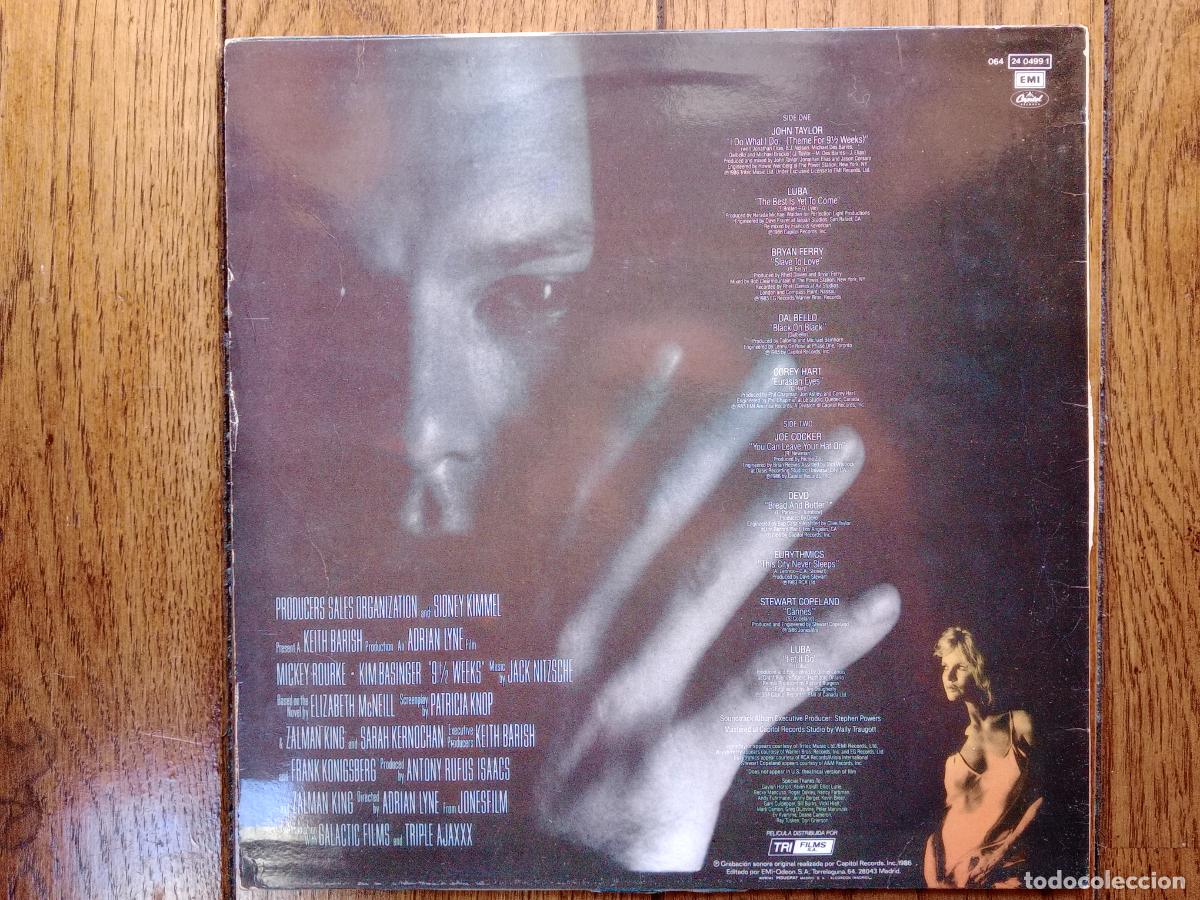 Discos de vinilo: 9 semanas y media - John Taylor + Joe Cocker + Eurythmics + Bryan Ferry + Corey Hart + ... - Foto 2