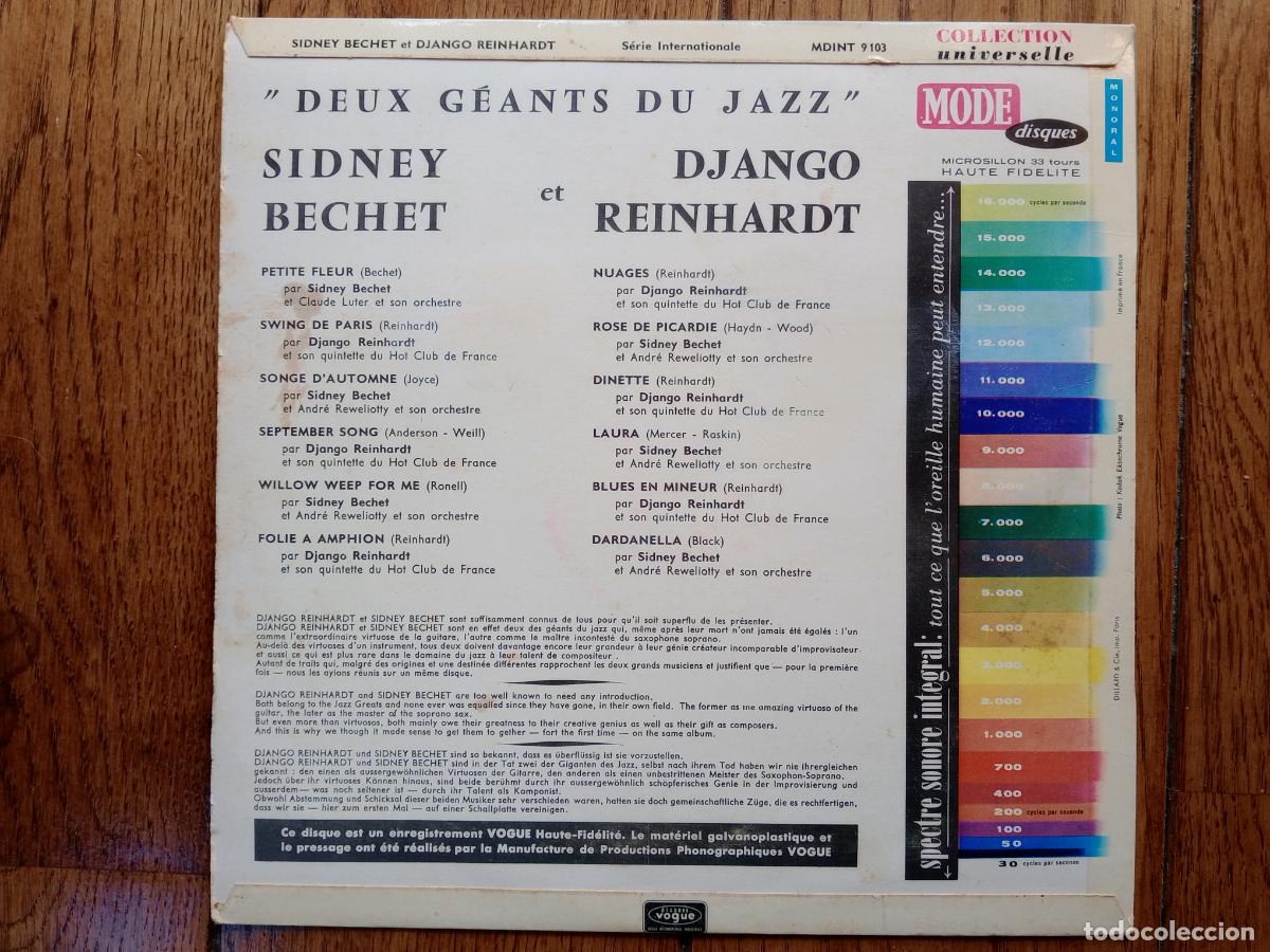 Discos de vinilo: Sidney Bechet + Django Reinhardt - 2 geants du jazz - Foto 2