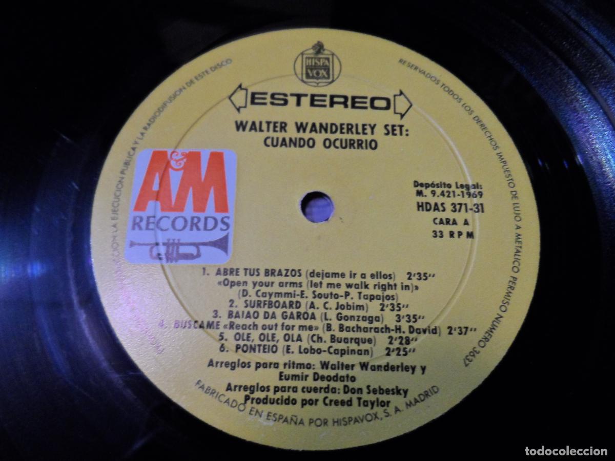 Discos de vinilo: WALTER WANDERLEY SET - CUANDO OCURRIO (SPAIN 1969) - Foto 4