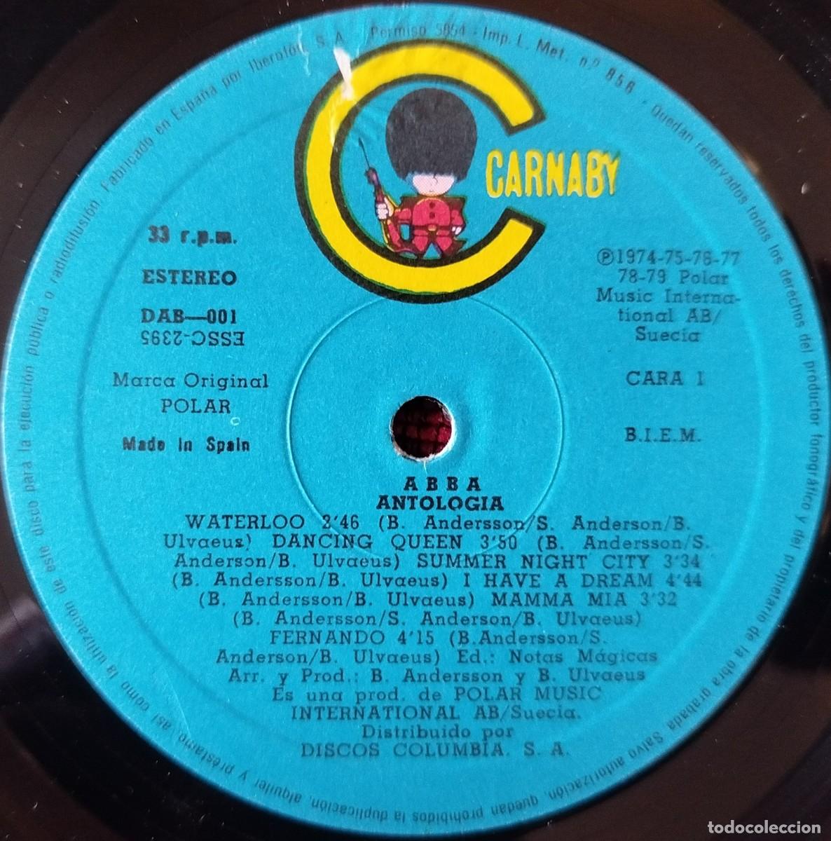 Discos de vinilo: ABBA ** Antolog&iacute;a ** VINILO LP 1982 - Foto 3