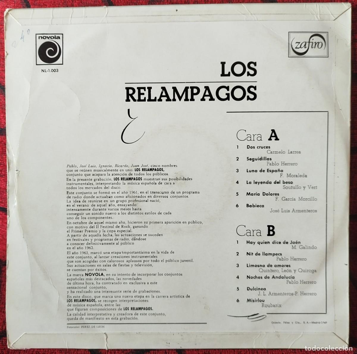 Discos de vinilo: LOS REL&Aacute;MPAGOS ** Los Rel&aacute;mpagos ** VINILO LP 1965 - Foto 2