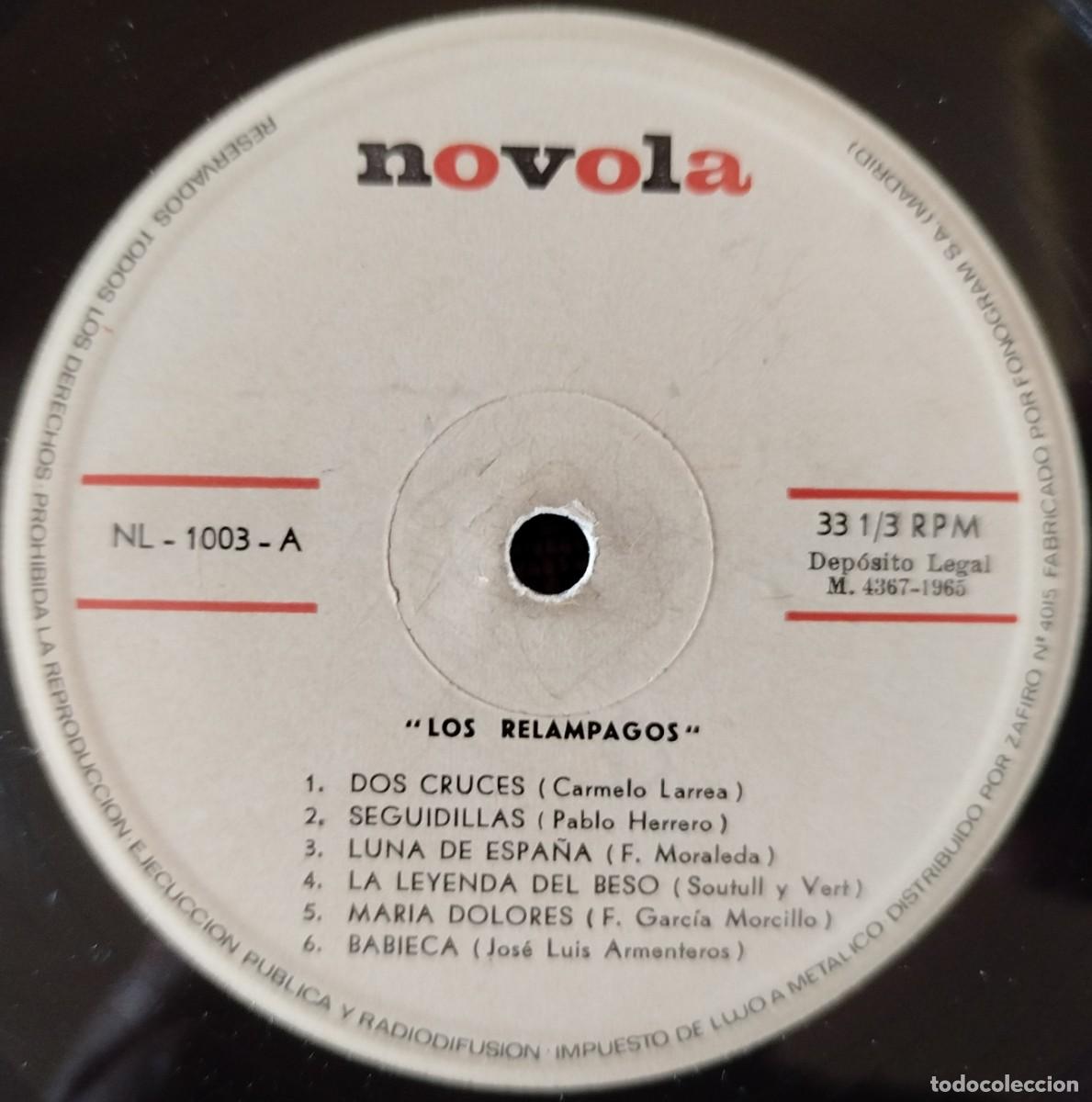 Discos de vinilo: LOS REL&Aacute;MPAGOS ** Los Rel&aacute;mpagos ** VINILO LP 1965 - Foto 3