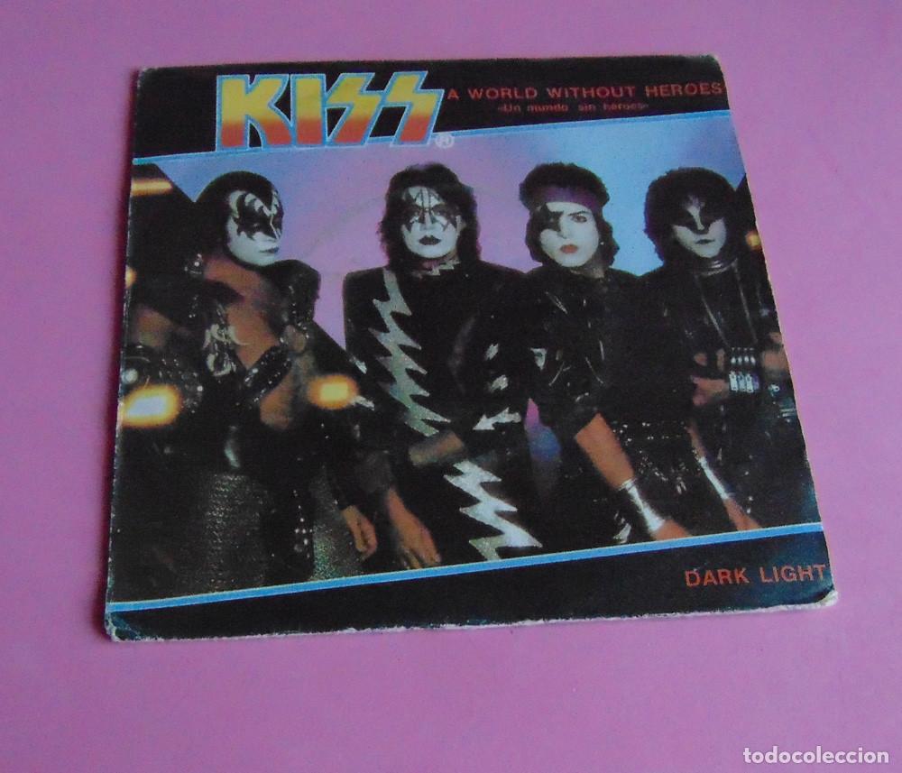 Discos de vinilo: KISS &lrm;&ndash; A World Without Heroes - SINGLE 1981 - Foto 1