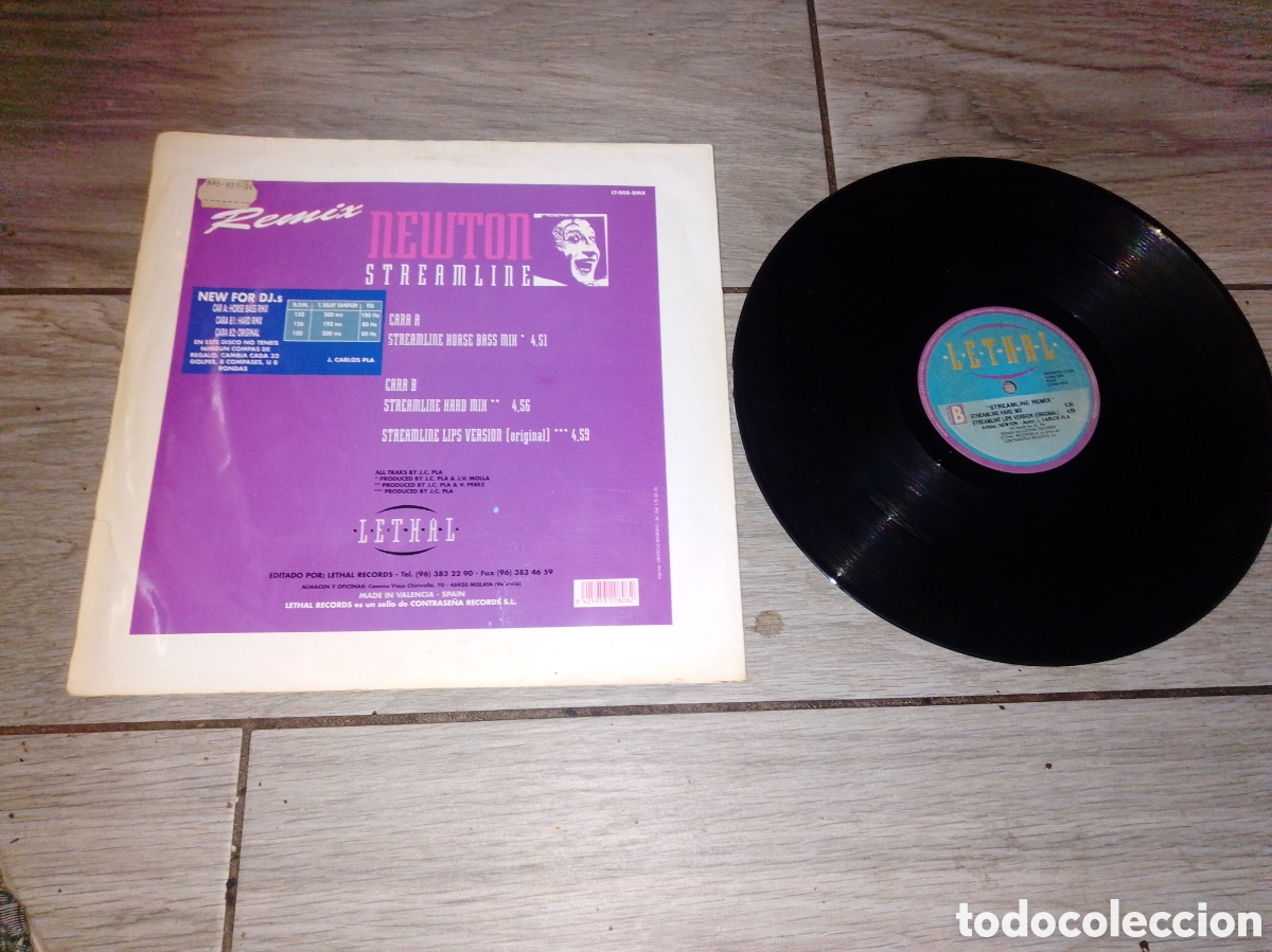 Discos de vinilo: NEWTON - STREAMING REMIX - MAXI - SPAIN - LETHAL - LV - - Foto 2