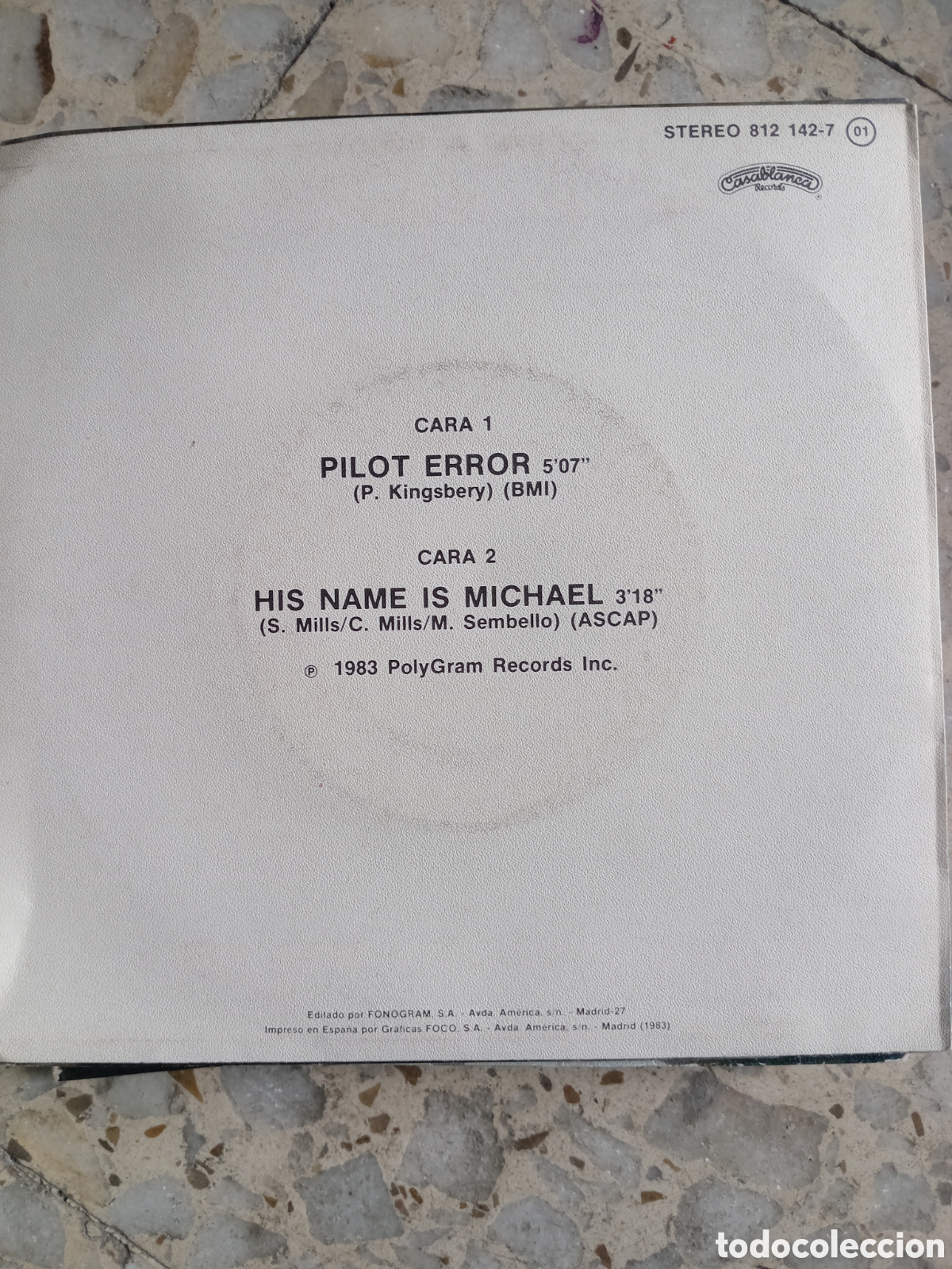 Discos de vinilo: SGL STEPHANIE MILLS PILOT ERROR RUMBO EQUIVOCADO 1983 - Foto 2