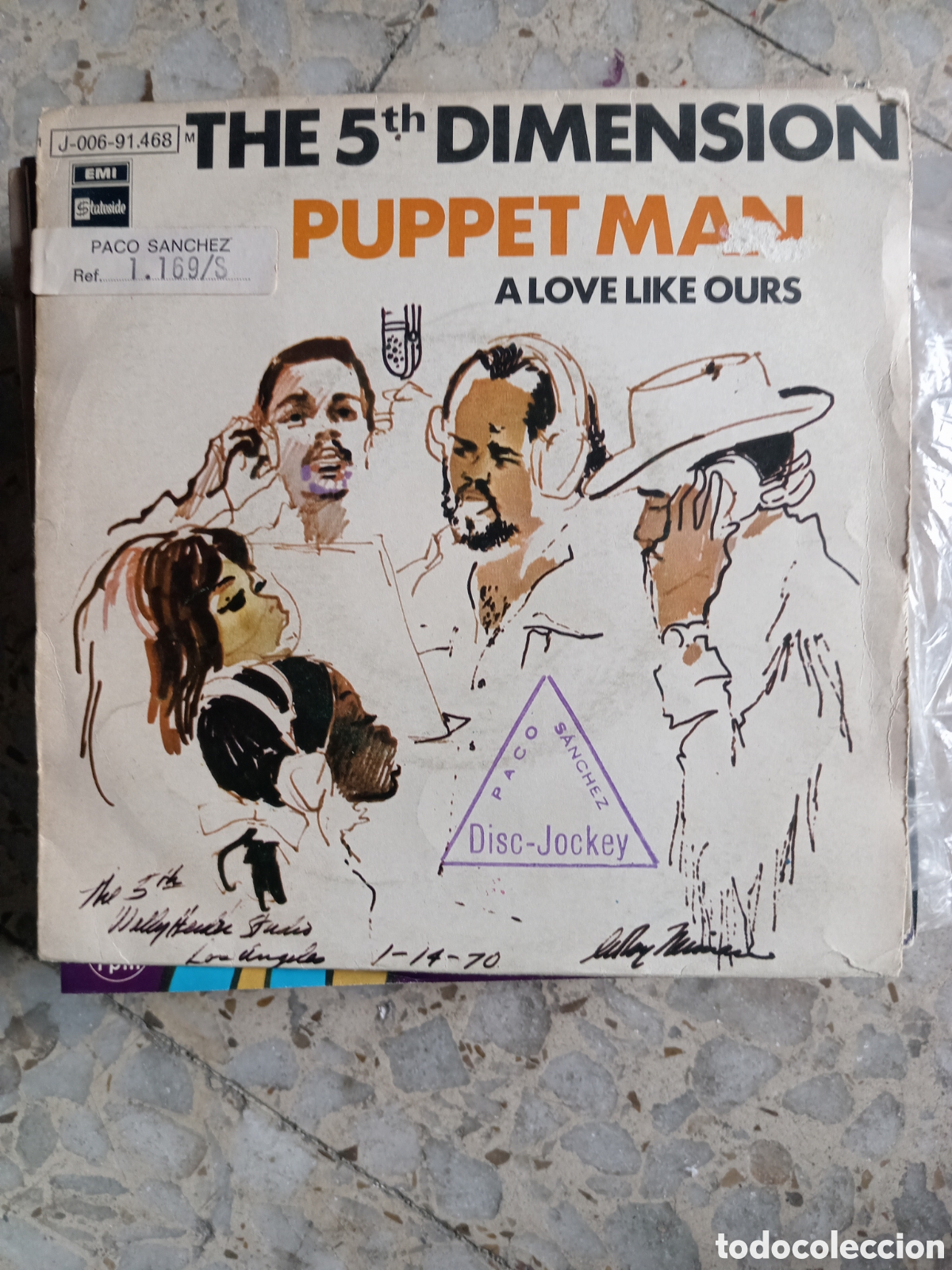 Discos de vinilo: SGL THE 5TH DIMENSION PUPPET MAN 1970 PROMO - Foto 1